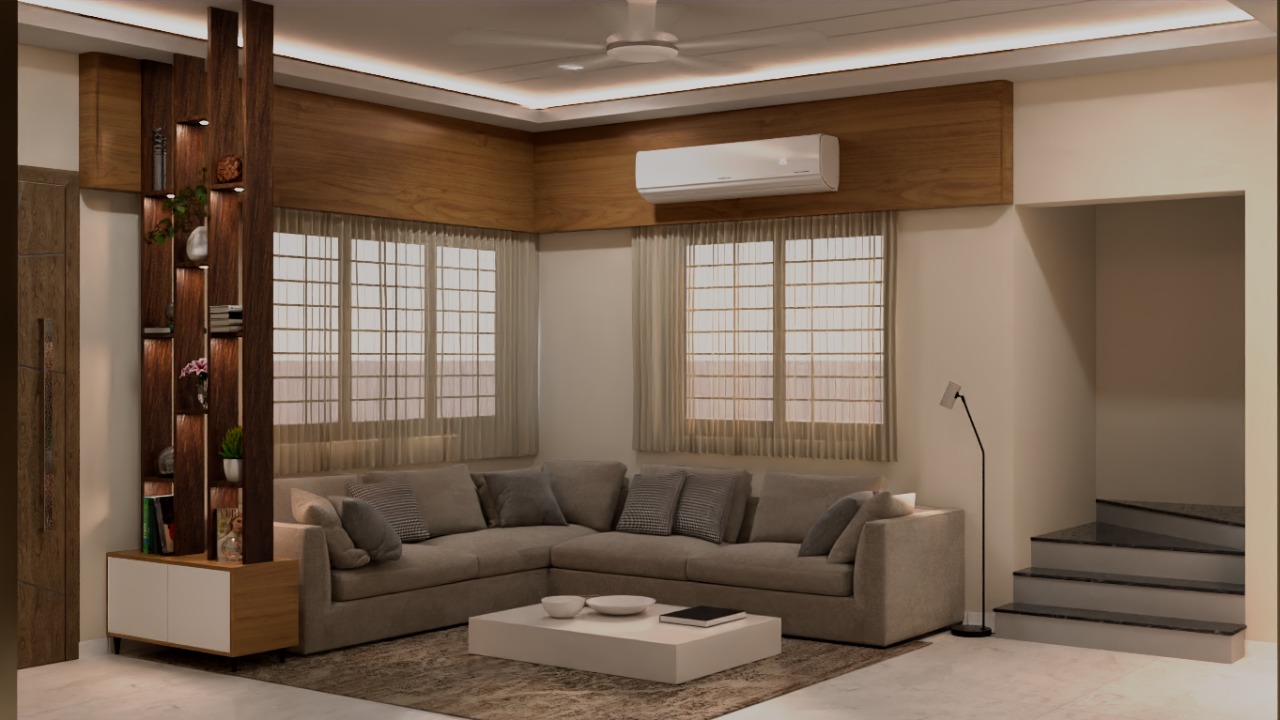 Living Room Design with L-shape seating